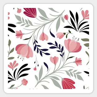 Colorful hand draw flowers Sticker